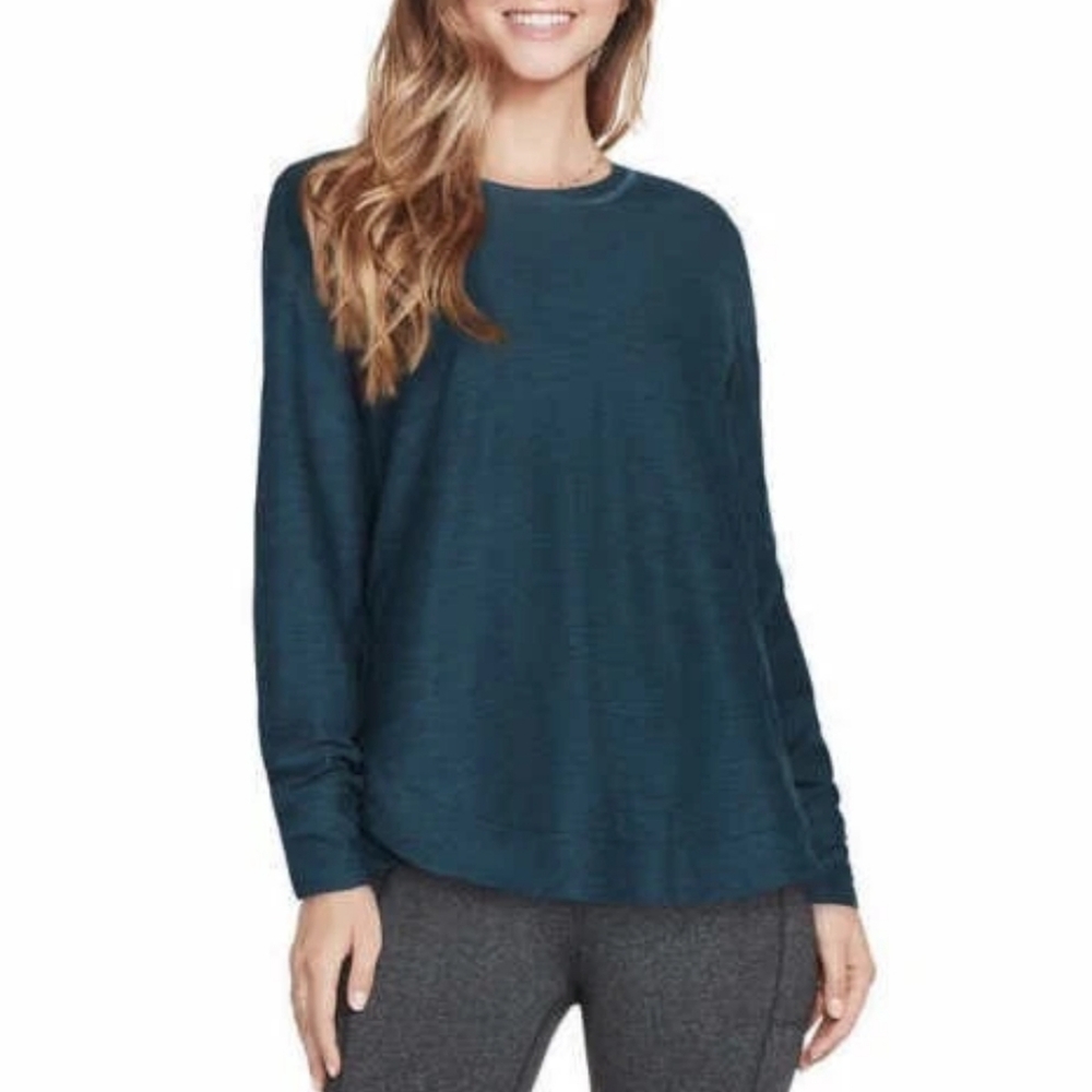 Skechers Heathered Green Long Sleeve Brushed Tunic Tee